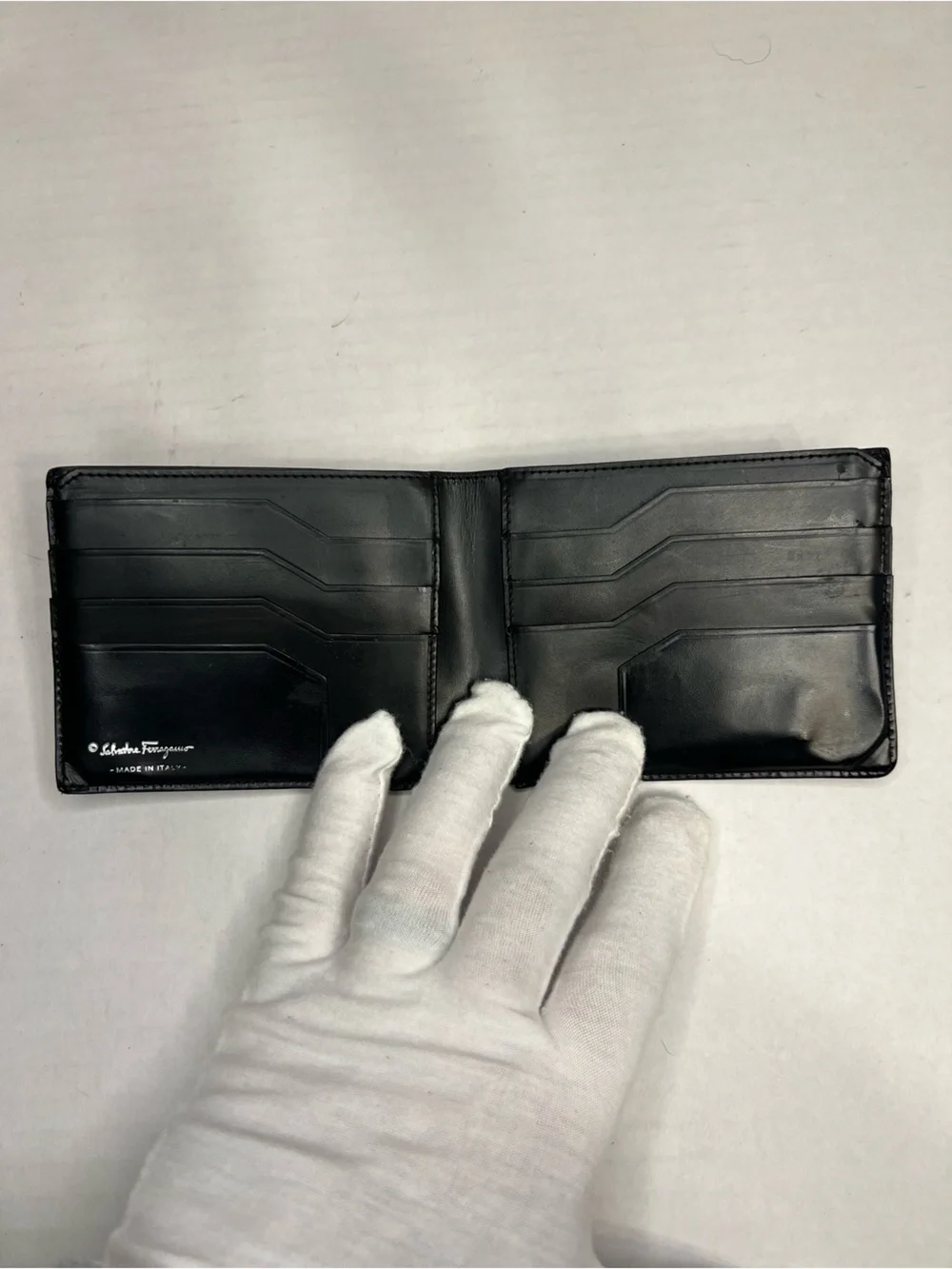 Salvatore Ferragamo Black leather bifold‎ wallet